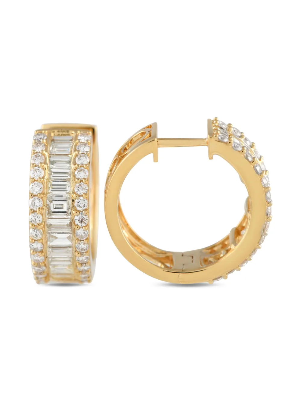 18K yellow gold hoop earrings