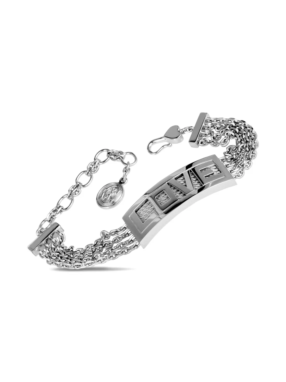 Pre-owned Charriol Love Bracelet In Silver