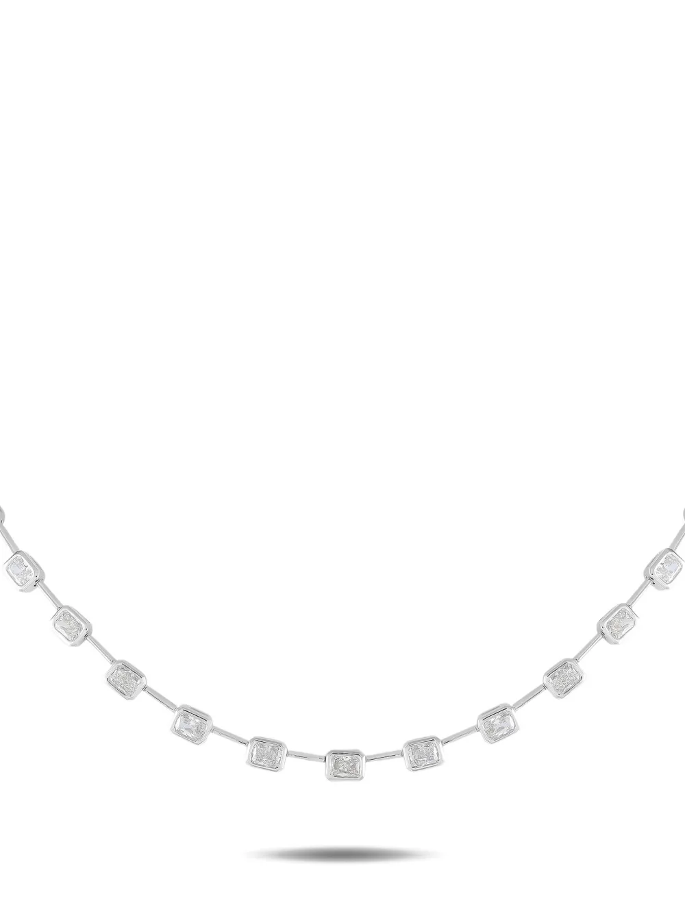 18K white gold diamond necklace