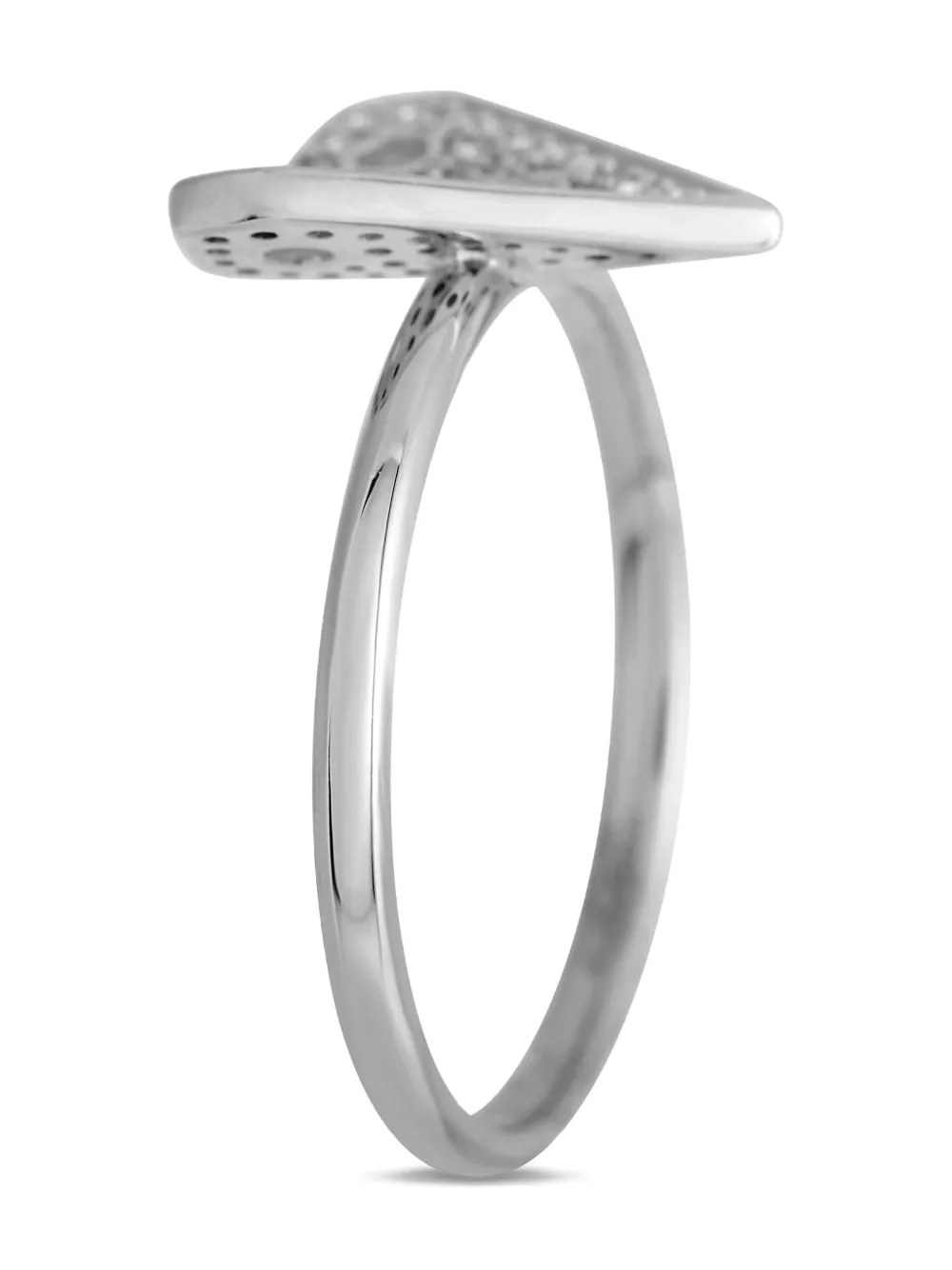 LB Exclusive 14K white gold Heart diamond and sapphire ring | Image 2