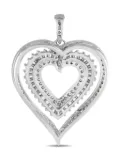 LB Exclusive 14K white gold Heart diamond pendant - Silver