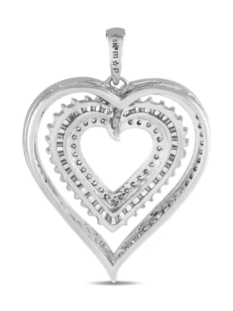 LB Exclusive 14kt Heart Weißgoldanhänger mit Diamanten