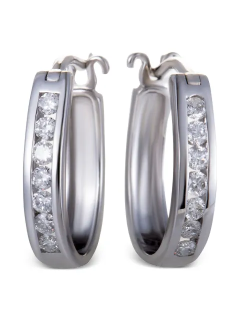 LB Exclusive aretes en oro blanco de 14kt con diamante