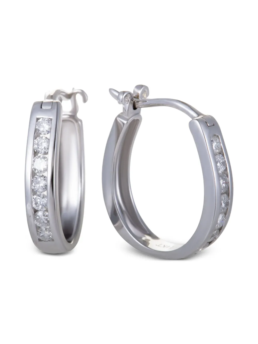 LB Exclusive 14K white gold diamond earrings | Image 2