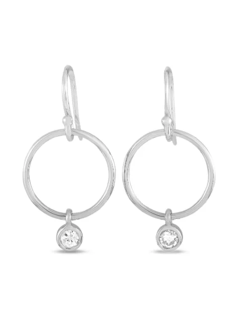 LB Exclusive 14K white gold diamond earrings