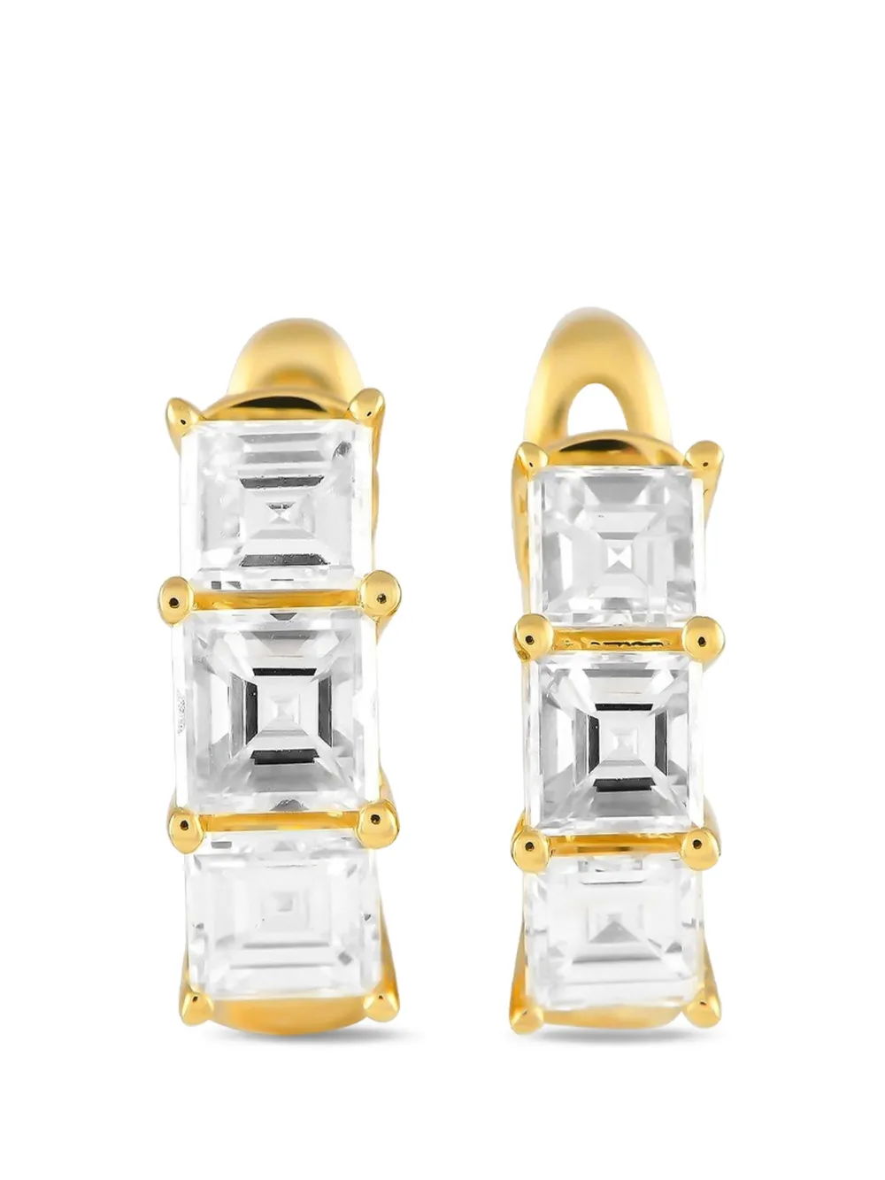 18K yellow gold diamond earrings
