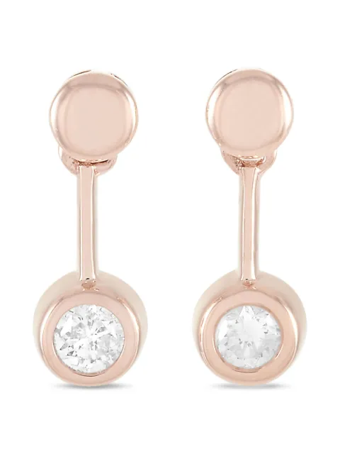 LB Exclusive 14K rose gold diamond earrings