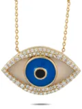 LB Exclusive 14K yellow gold Evil Eye diamond necklace