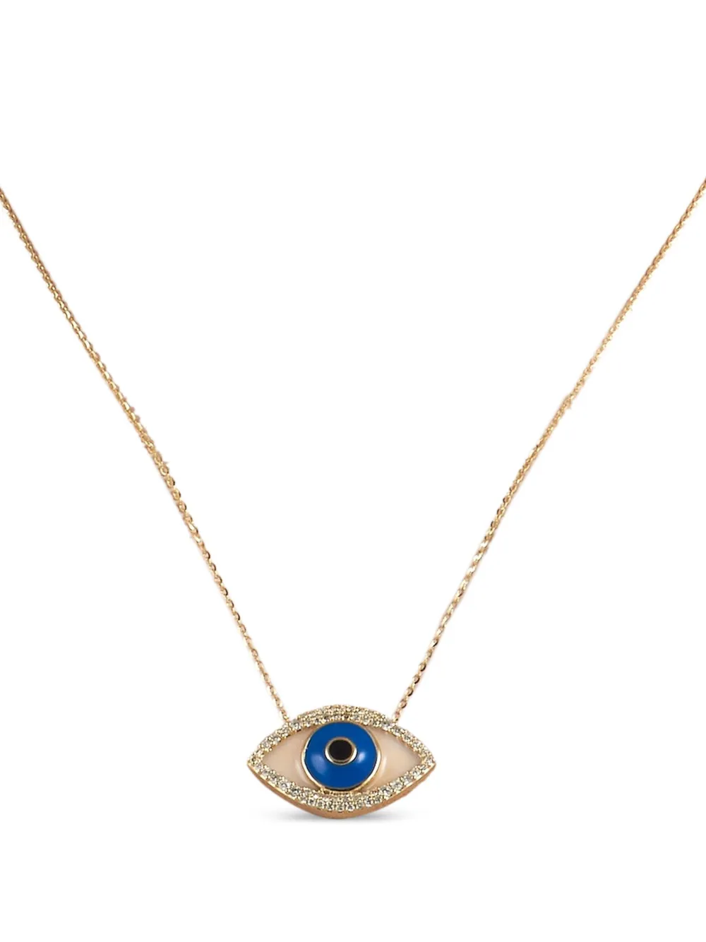 LB Exclusive 14K yellow gold Evil Eye diamond necklace | Image 2