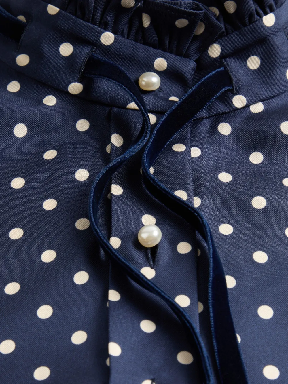 Valentino Twill Shirt With Plus De Pois Print