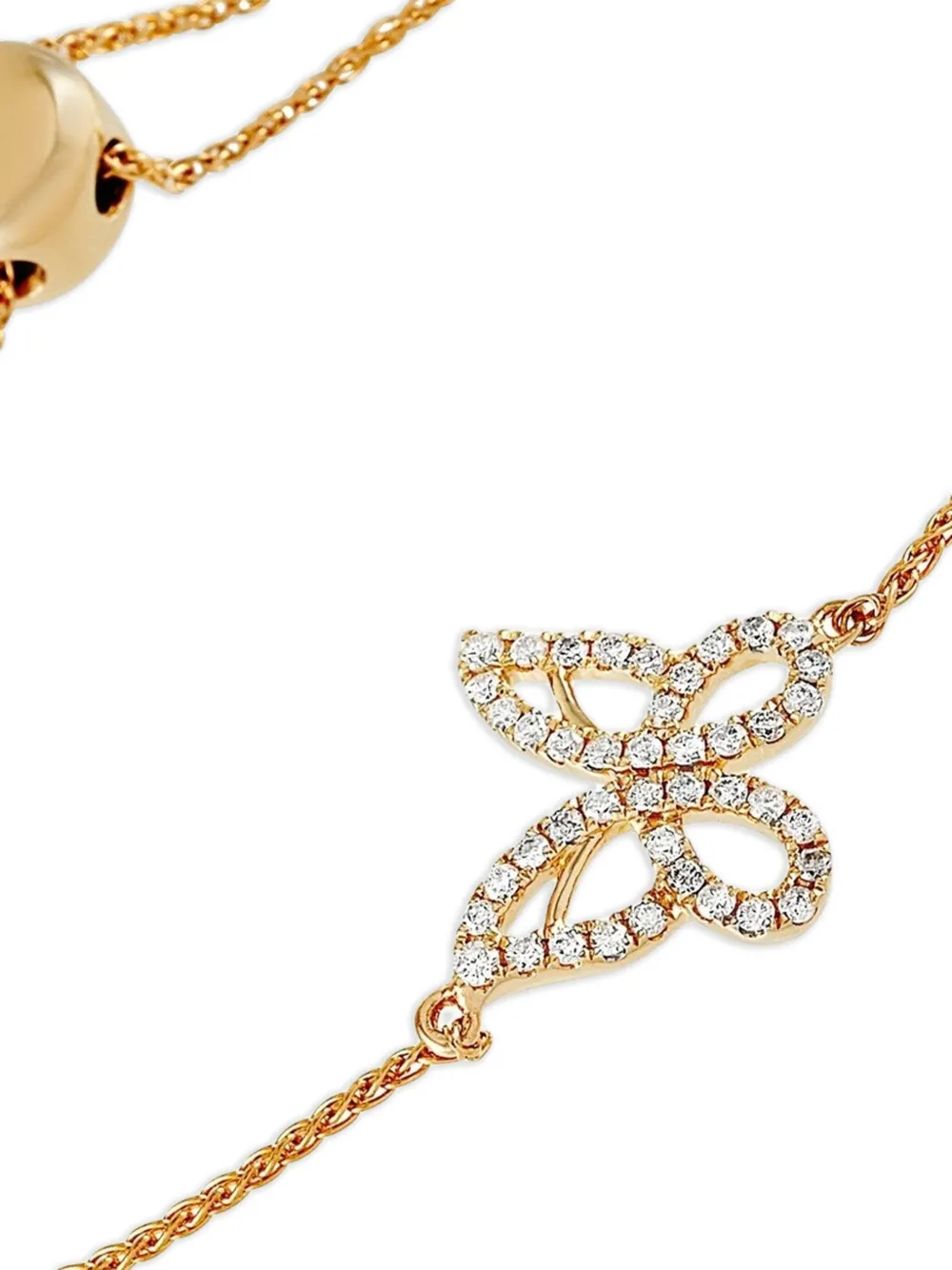 LB Exclusive 14K yellow gold Butterfly diamond bracelet | Image 2