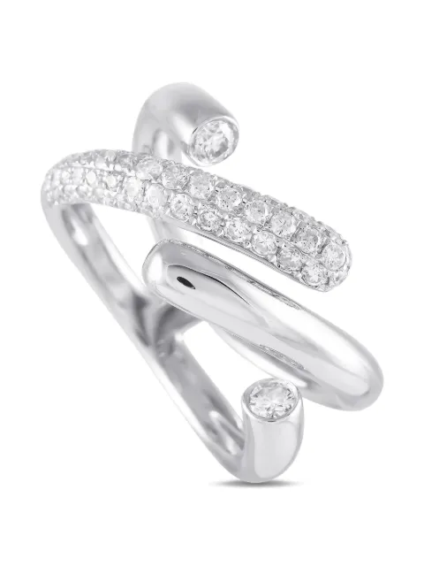 LB Exclusive 18K white gold diamond open ring