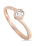 LB Exclusive pre-owned 14K rose gold Solitaire diamond ring - Pink