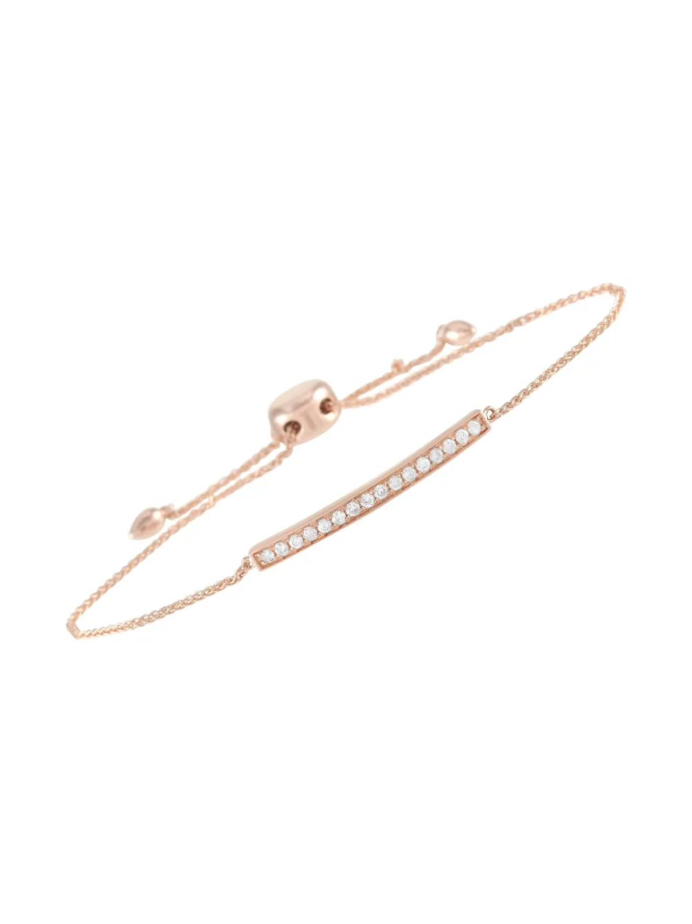 LB Exclusive 14K rose gold diamond bar bracelet - ゴールドトーン LB Exclusive 14K rose gold diamond bar bracelet - ゴールドトーン