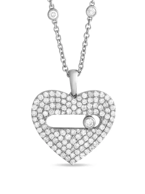 LB Exclusive collar Heart en oro blanco de 14kt con diamantes