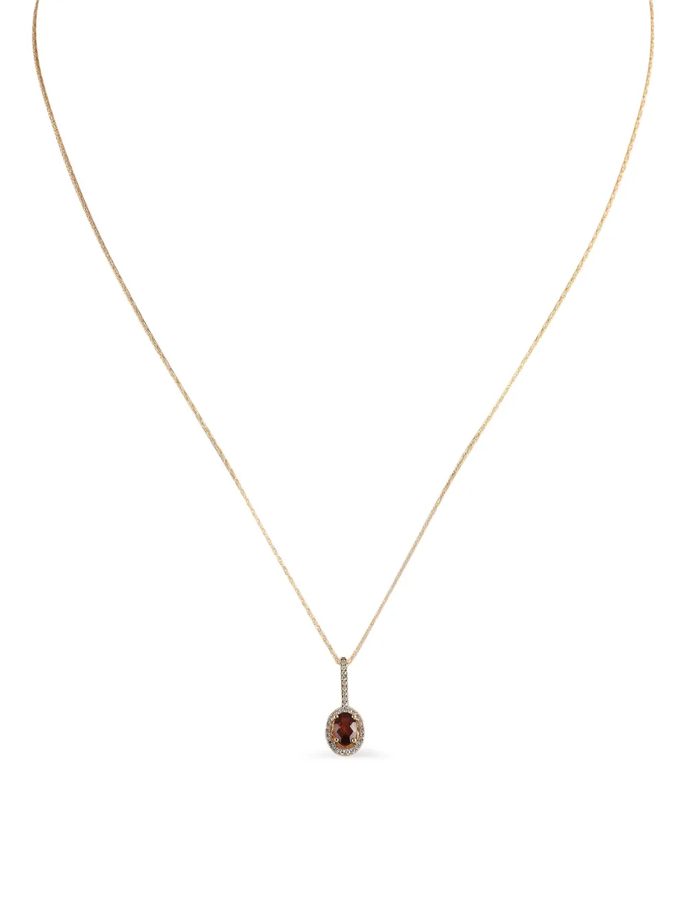 LB Exclusive 14K yellow gold garnet and diamond necklace - ゴールドトーン LB Exclusive 14K yellow gold garnet and diamond necklace - ゴールドトーン