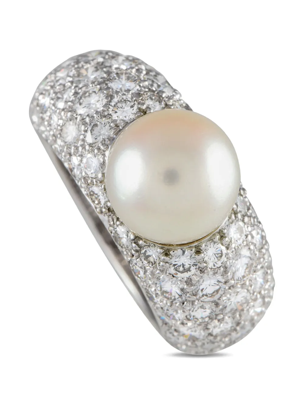 Cartier 18K white gold Juliette diamond and pearl ring - シルバートーン Cartier 18K white gold Juliette diamond and pearl ring - シルバートーン