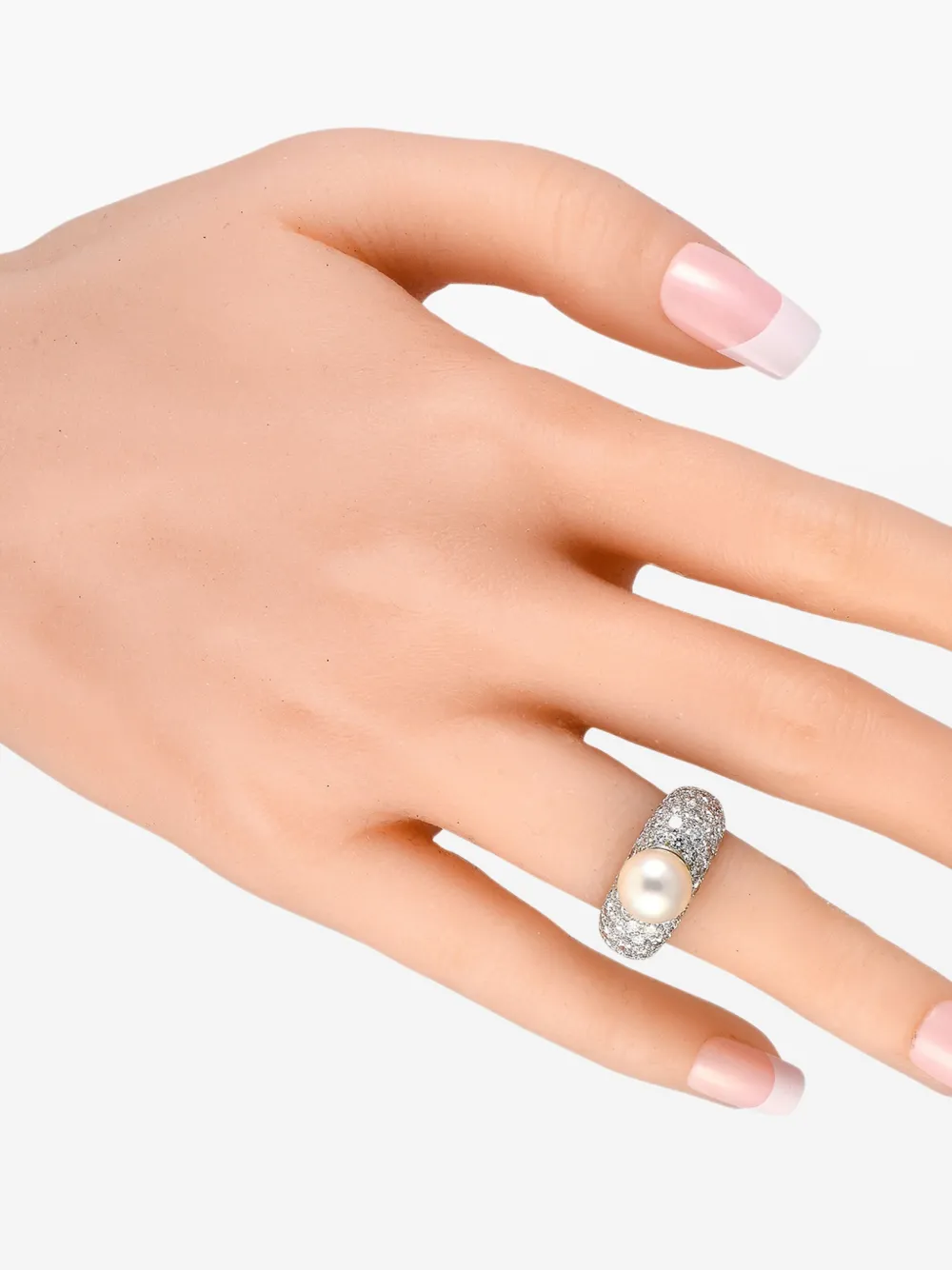 Cartier 18K white gold Juliette diamond and pearl ring | Image 2