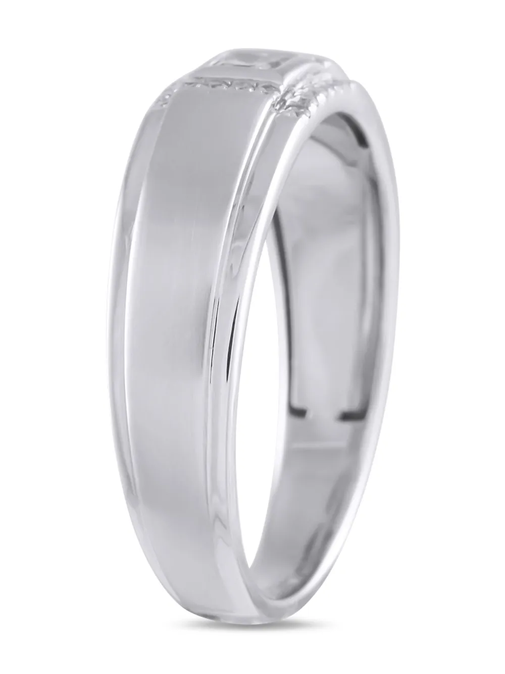 LB Exclusive Pre-owned 10kt Weißgoldring mit Diamant | Herren | Image 2