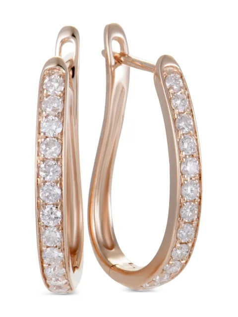 LB Exclusive arracadas en oro rosa de 14kt con diamante