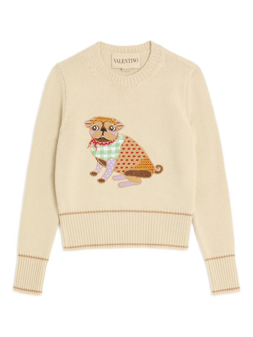 Valentino Garavani embroidered sweater Beige