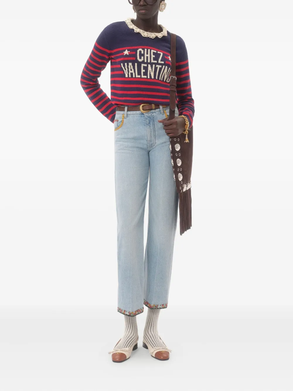  Valentino Garavani Jersey Chez - Azul 