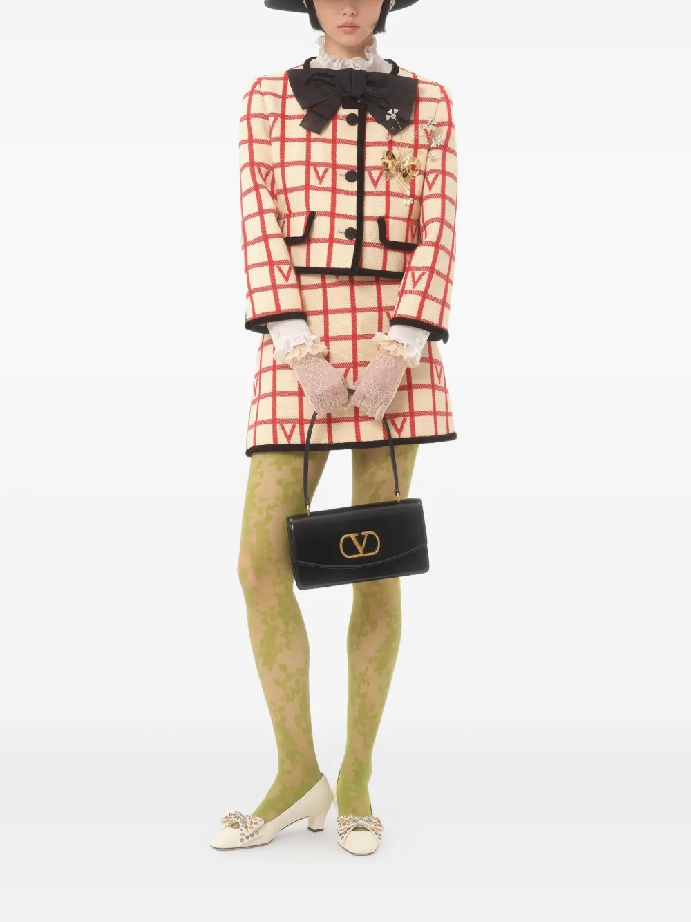 Valentino Garavani Jack verfraaid met patroon Beige