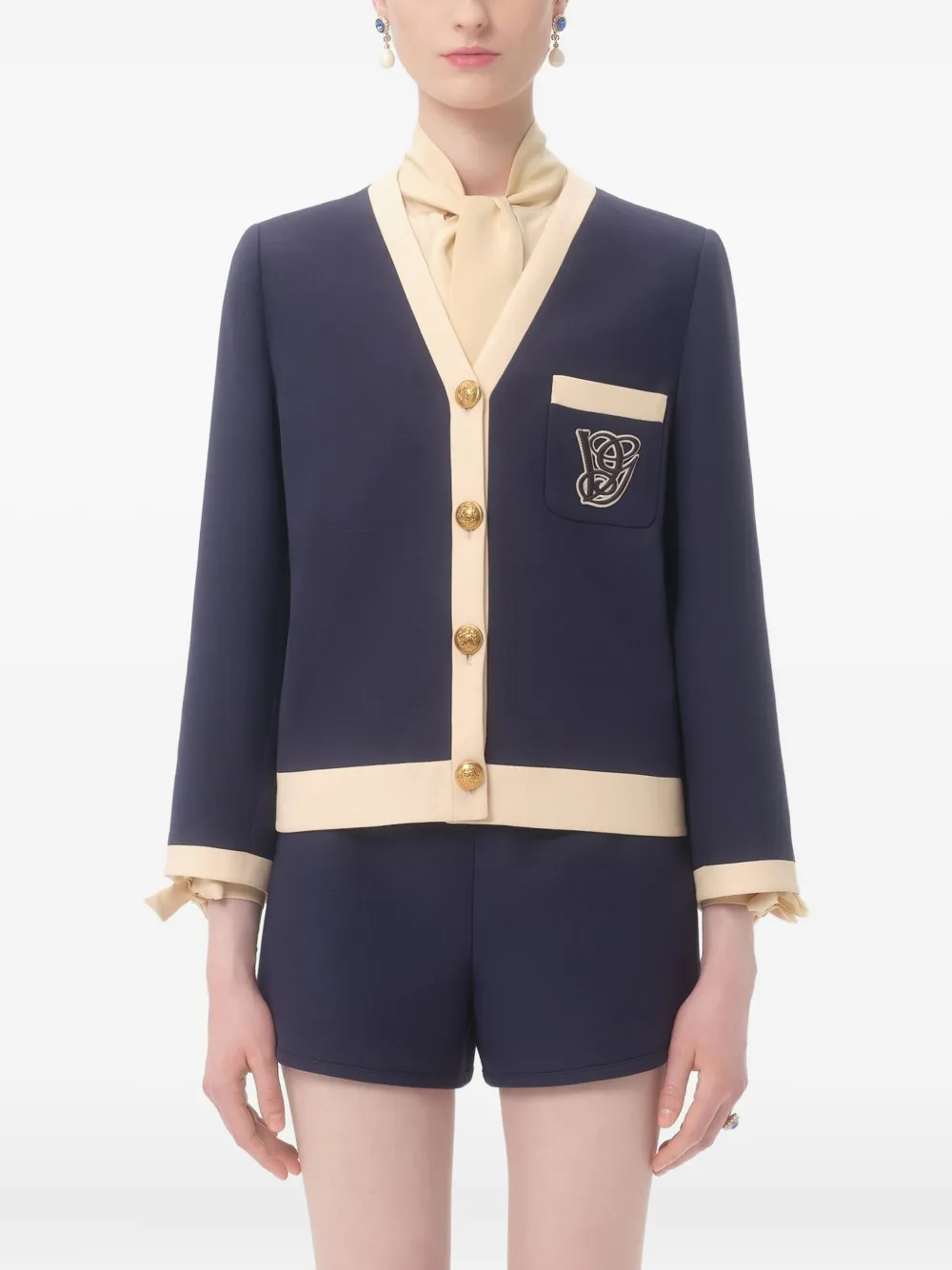 Valentino Garavani Tweekleurige blazer Blauw