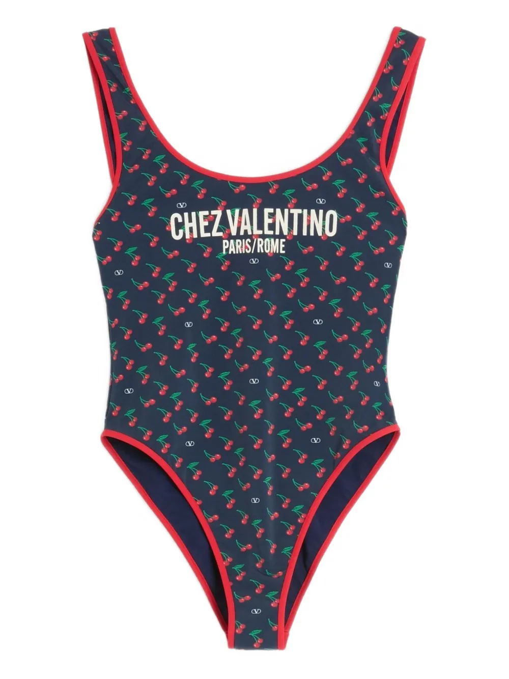 Valentino Garavani Badpak met kersenprint Blauw