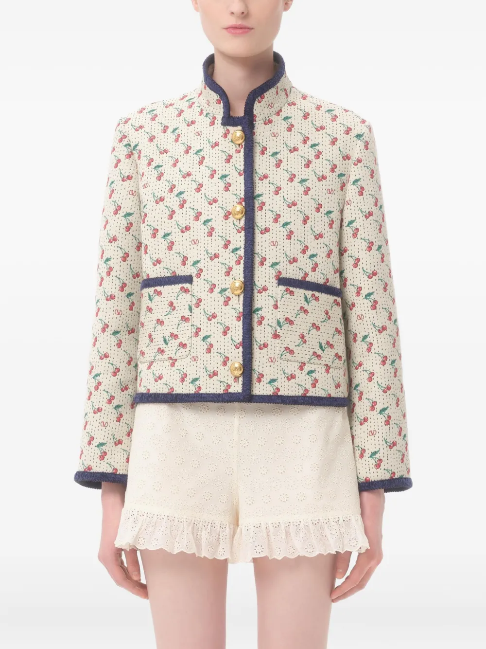 Valentino Garavani Jack met Cherrific-jacquard Beige