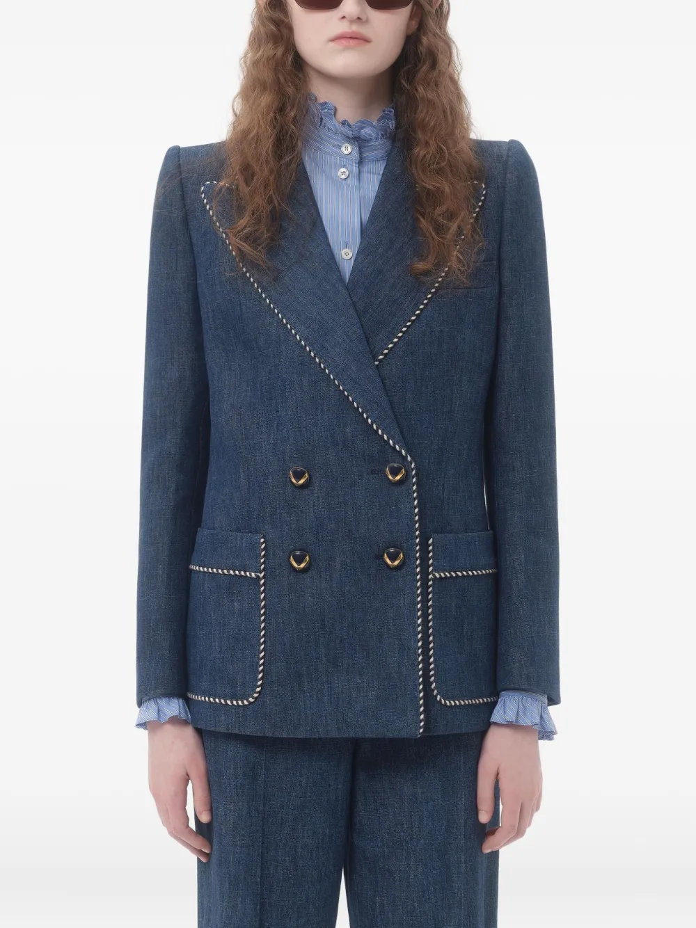 Shop Valentino Double-breasted Blazer