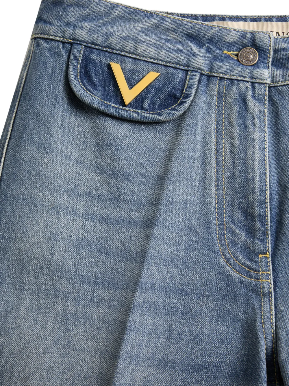  Valentino Garavani Vaqueros V Gold - Azul 