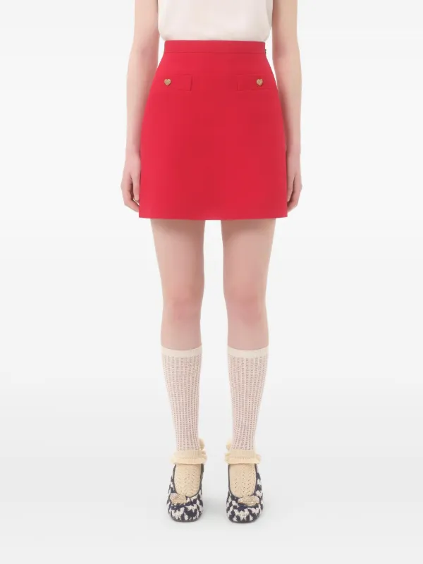 VALENTINO GARAVANI Crepe Couture mini skirt ミニ スカート Crepe Couture miniskirt in white - Valentino | Mytheresa