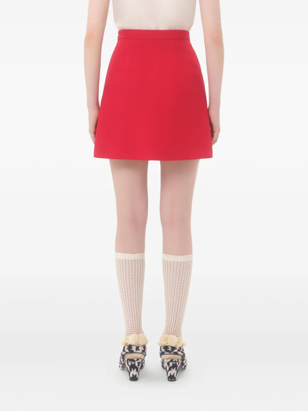 Valentino Garavani Crepe Couture midi-rok Rood