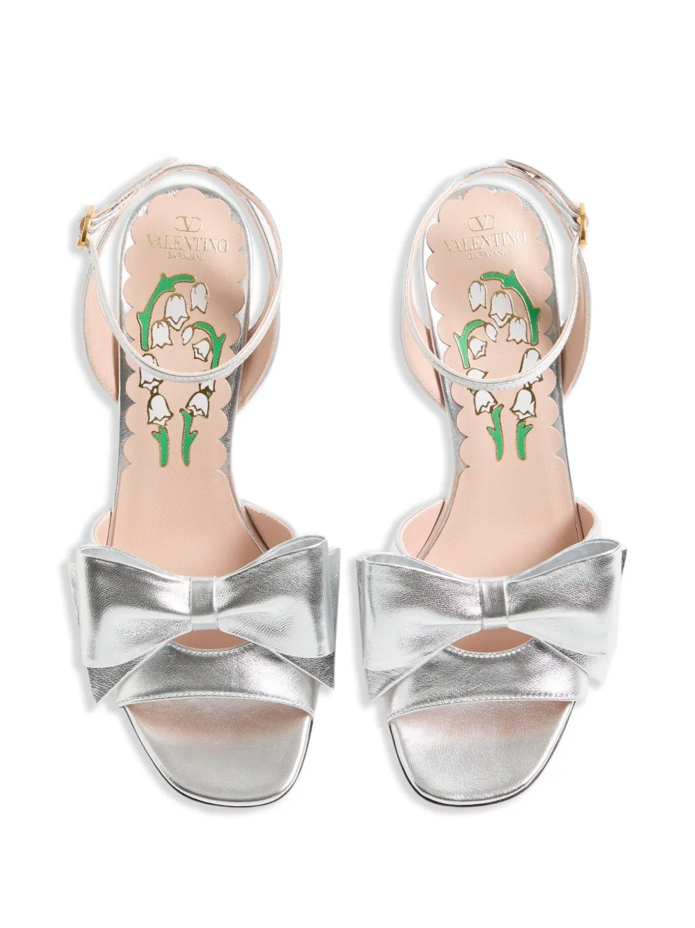 Valentino Garavani 95 mm Bowow sandalen Zilver