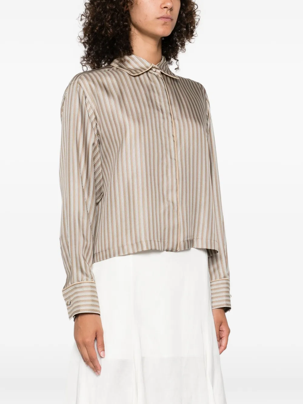 Max Mara Brama silk shirt Bruin