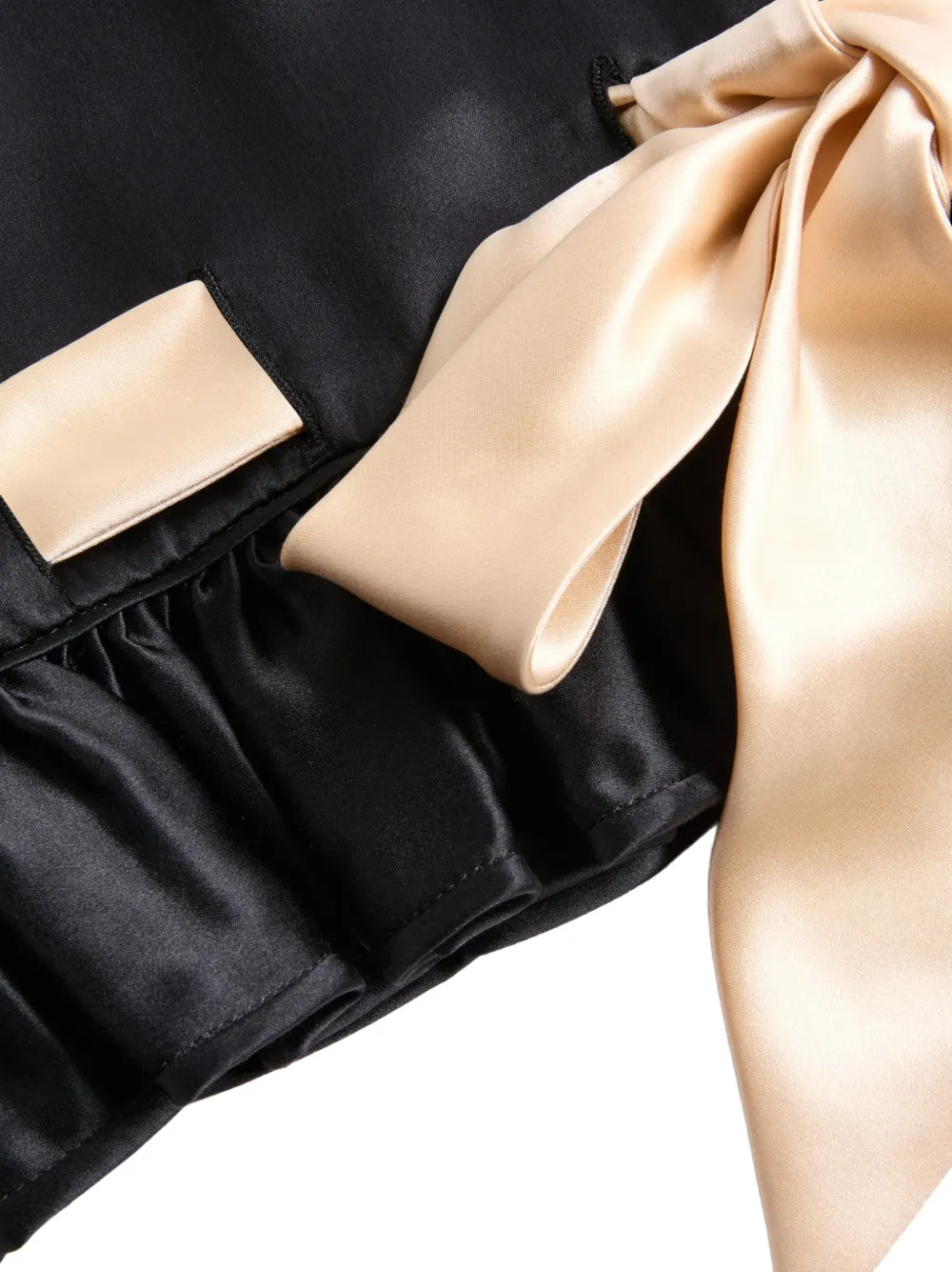 Valentino Garavani Rok met strikdetail en ruches Zwart