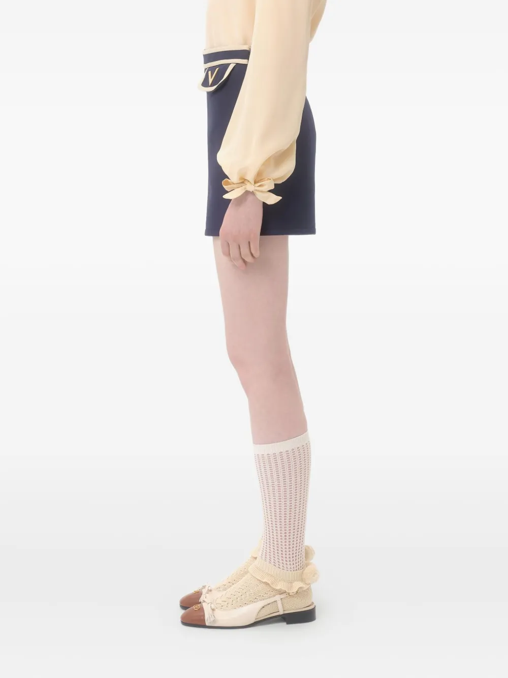 Valentino Garavani Crepe Couture shorts Blauw