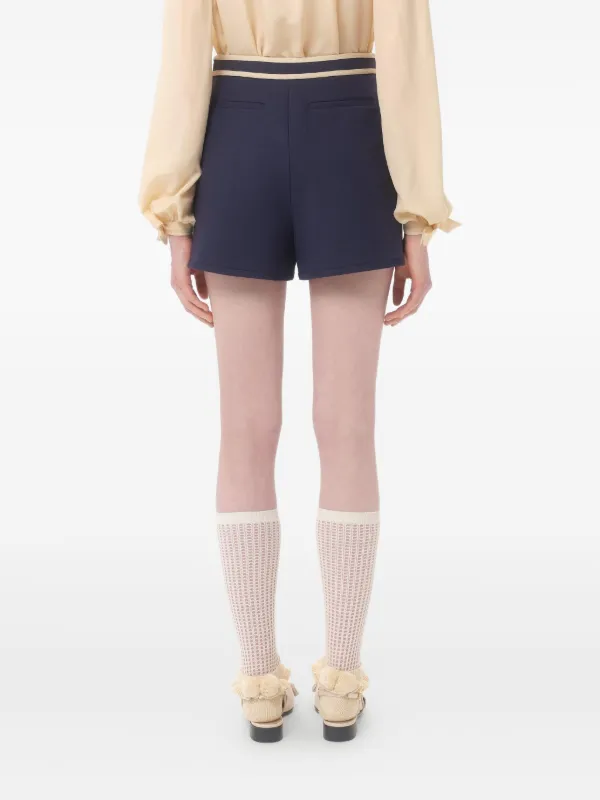 Valentino Garavani Crepe Couture Shorts | Blue | FARFETCH HK