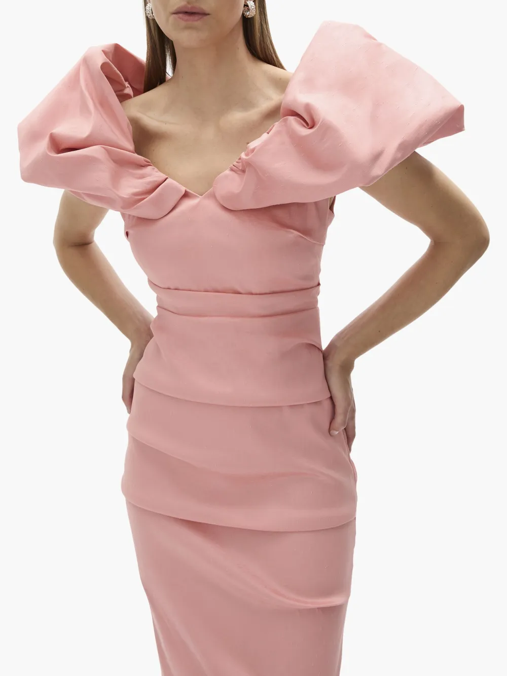 Rachel Gilbert Frey Gown In Pink