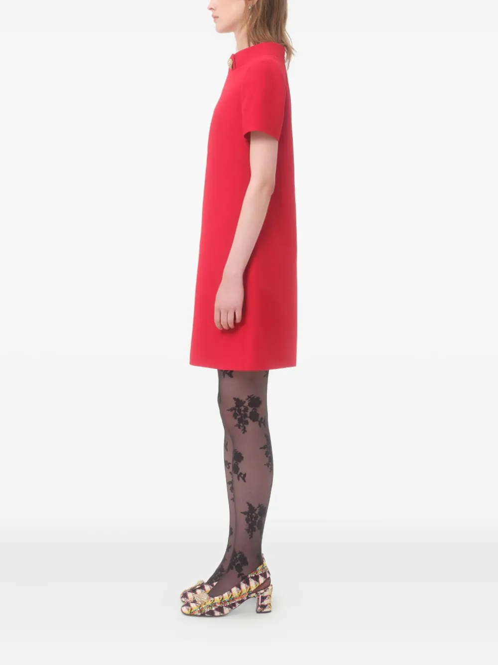 Valentino Garavani Mini-jurk van crêpe Rood
