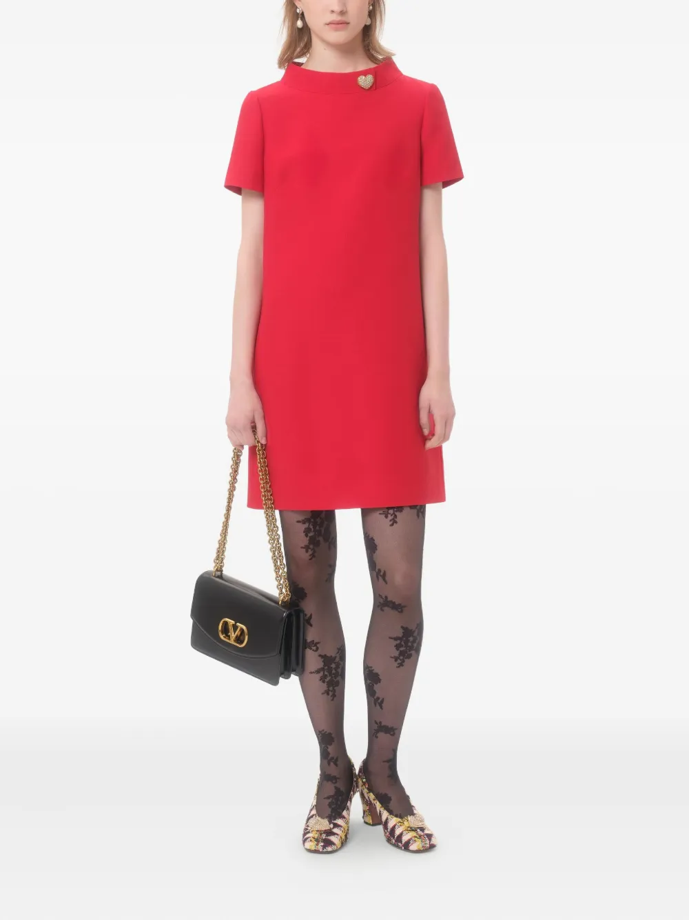 Valentino Garavani CREPE COUTURE SHORT DRESS - Rood