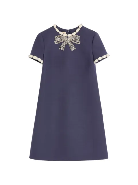 Valentino Garavani embroidered Crepe Couture short dress