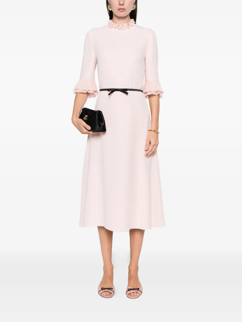 Valentino Garavani Cady Couture midi-jurk Roze