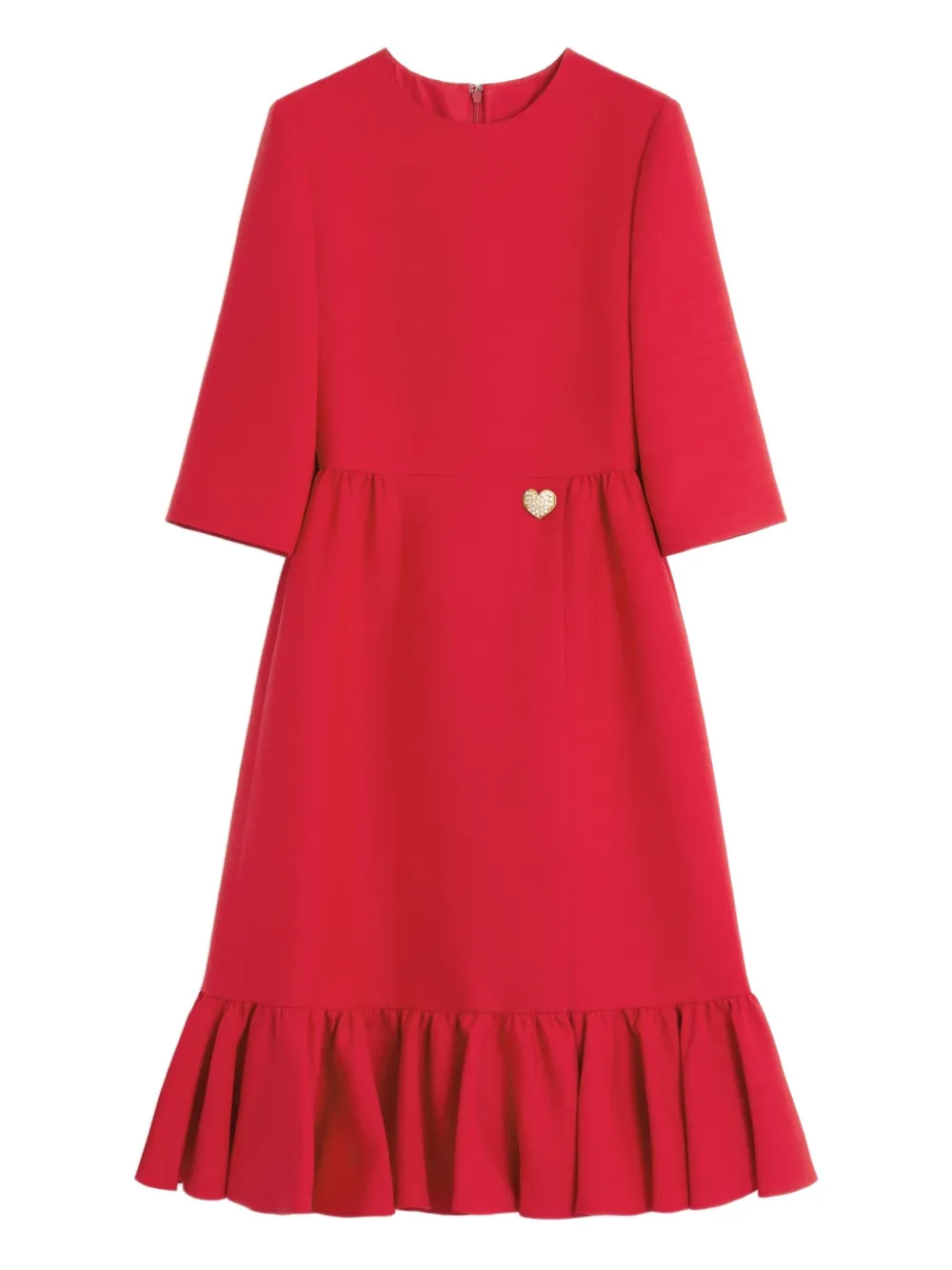 Valentino Garavani Midi-jurk van crêpe Rood