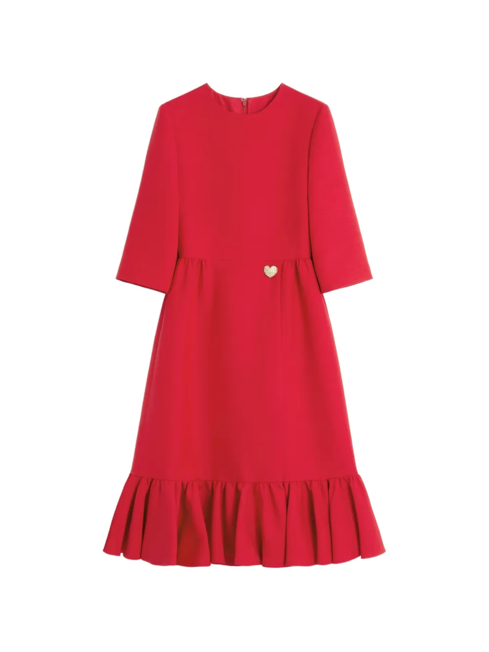Valentino Garavani Abito midi in crêpe - Rosso
