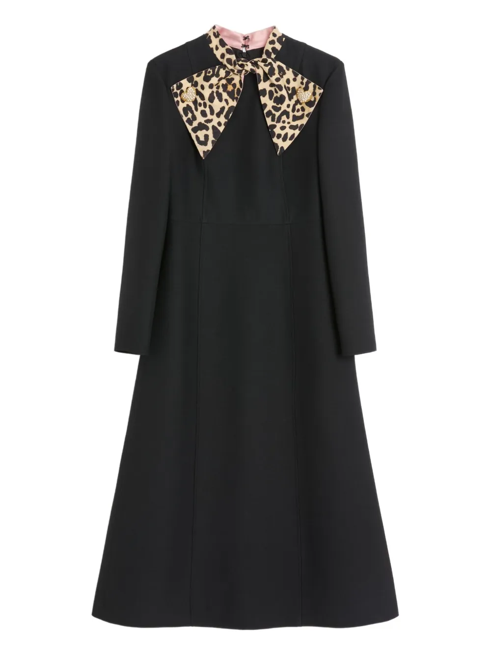 Valentino Garavani crepe midi dress Zwart