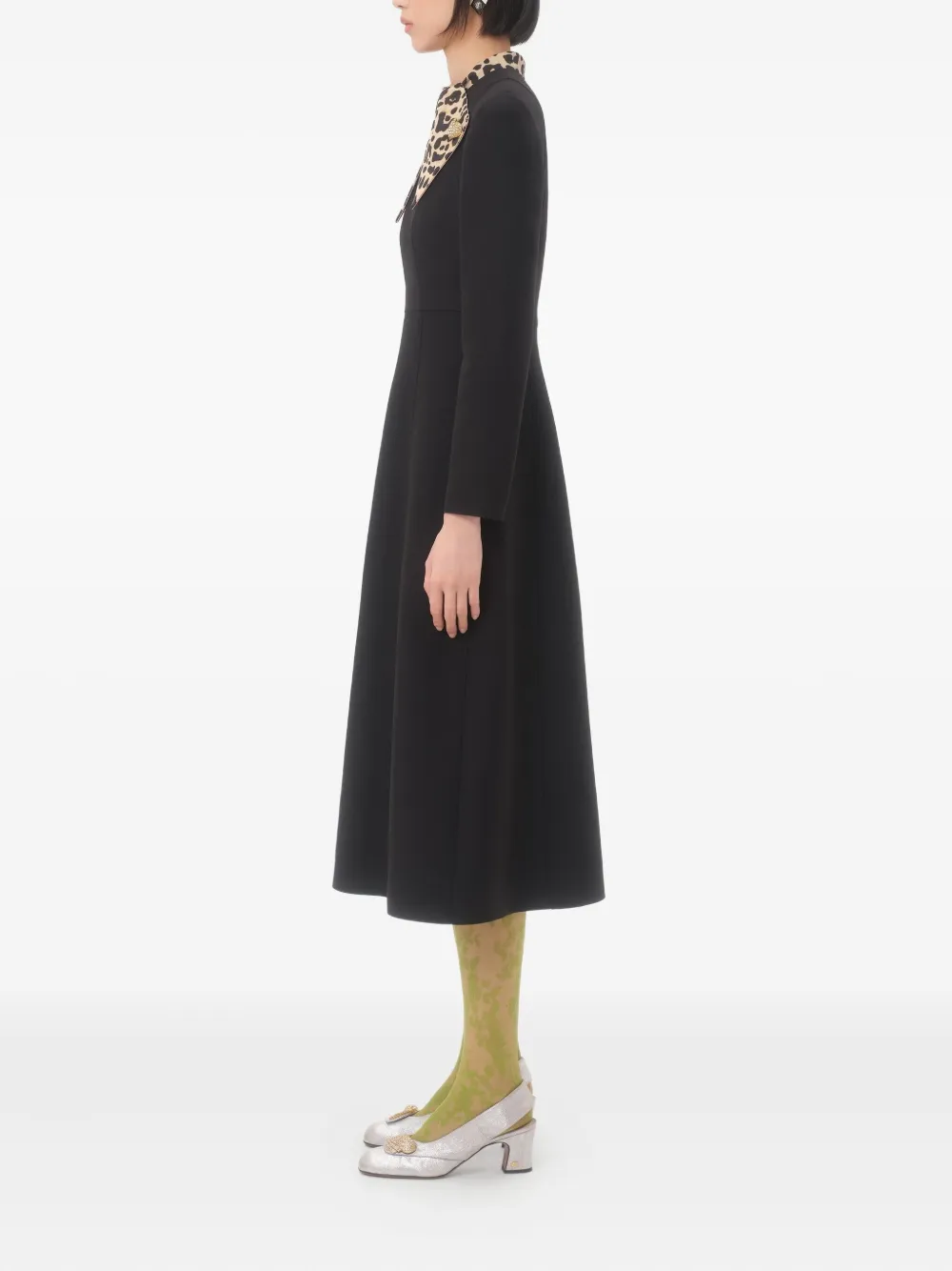 Valentino Garavani crepe midi dress Zwart