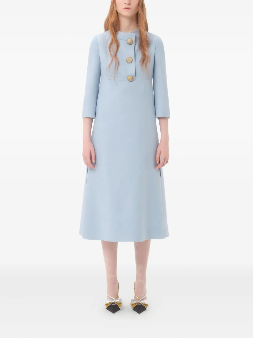 Valentino Garavani Crepe Couture jurk Blauw