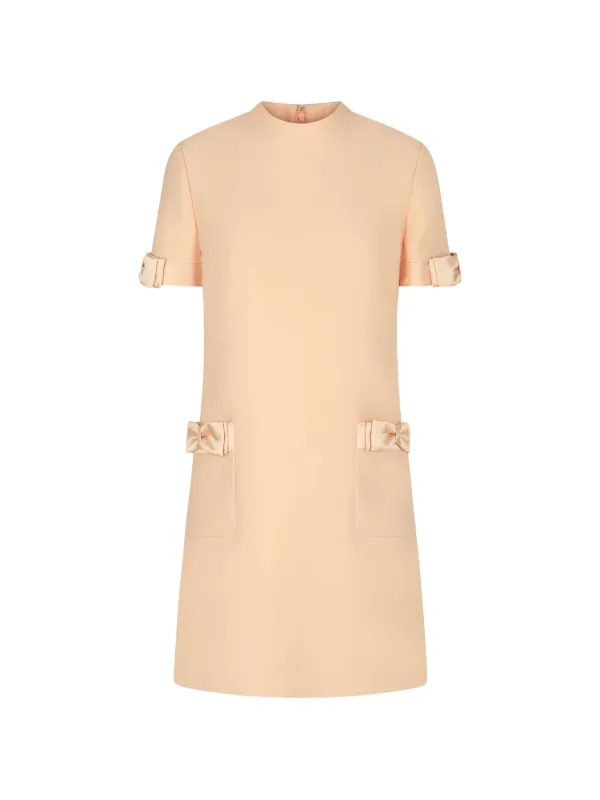 Valentino Garavani Crepe Couture Mini Dress in Neutrals